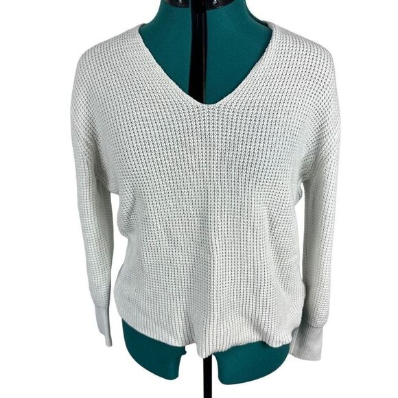 Express Cream Waffle Sweater- size M - Picture 1 of 7